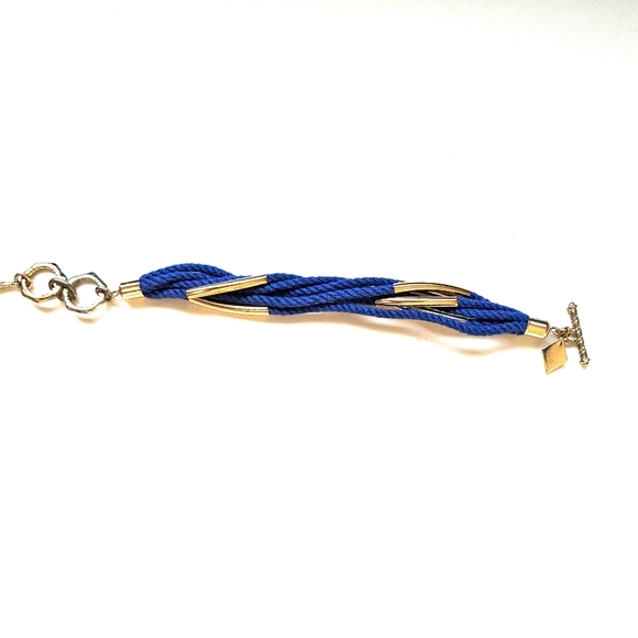 Blue gold rope fabric bracelet Nordstrom - Picture 2 of 3